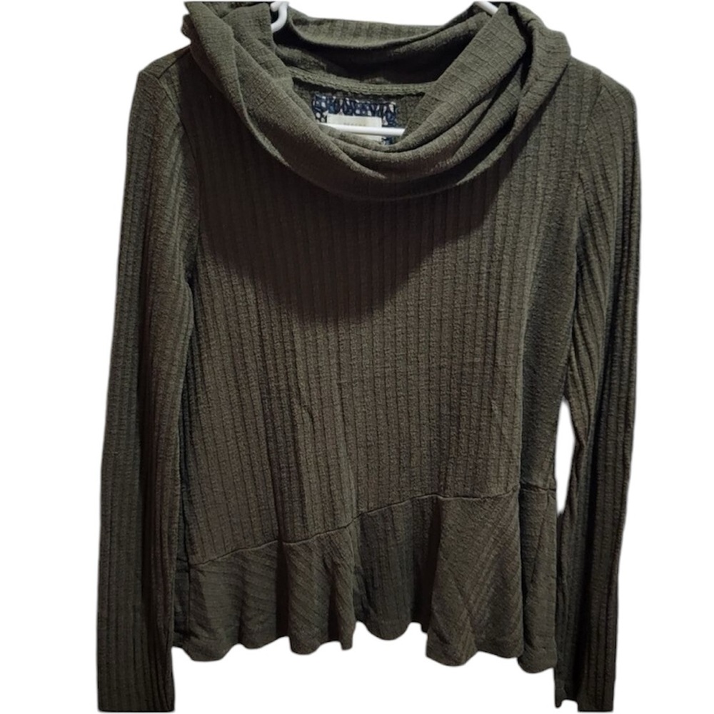 MaEVe by Anthropologie womens size medium army green long sleeve shirt